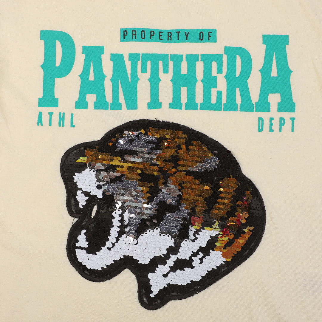 Boys Cotton T-Shirt Panthera - Cream