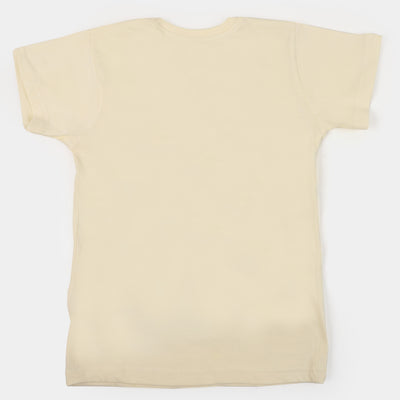 Boys Cotton T-Shirt Panthera - Cream