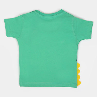 Infant Boys Cotton Round Neck T-Shirt Handsome - Green