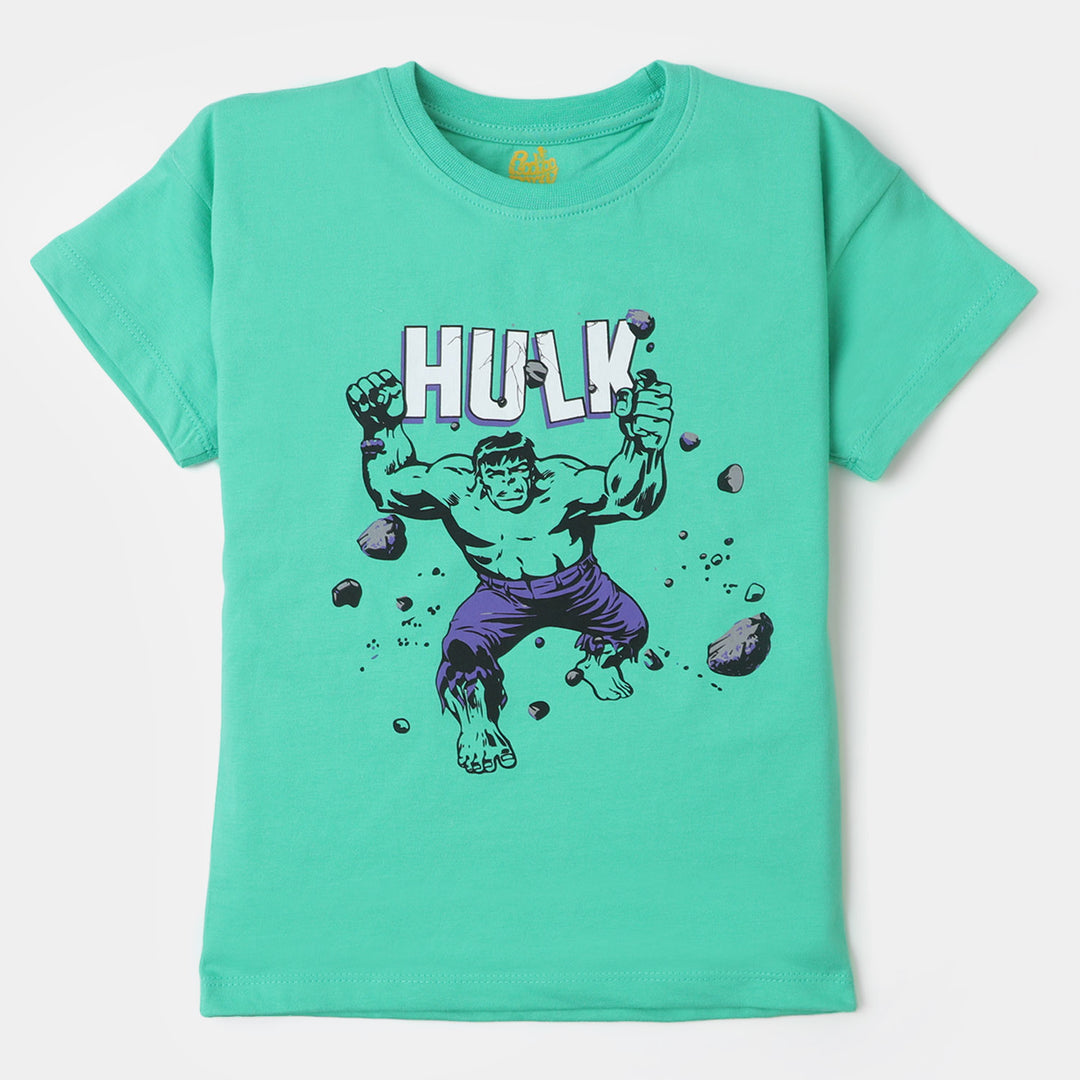 Boys Cotton T-Shirt Character - Green