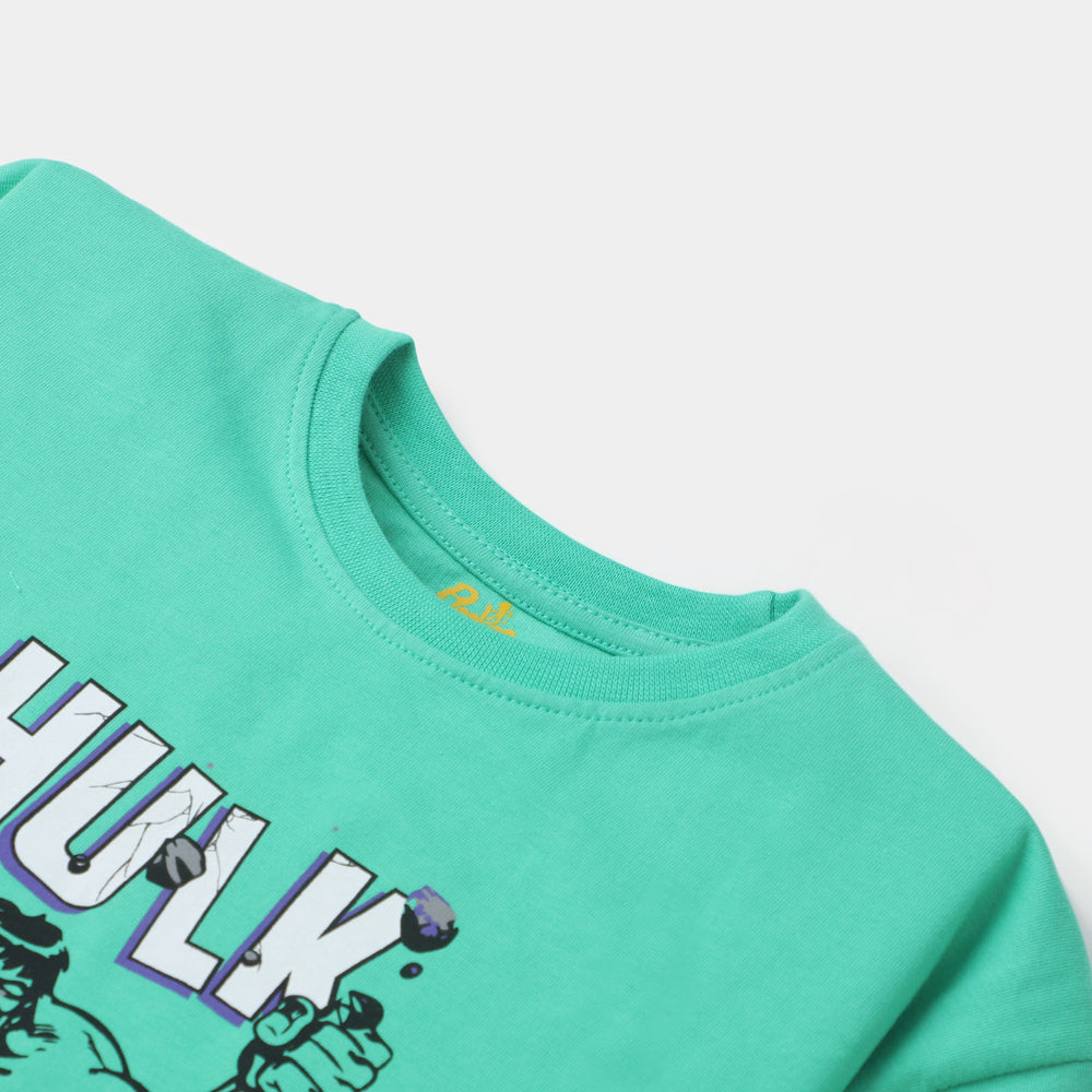 Boys Cotton T-Shirt Character - Green