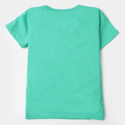 Boys Cotton T-Shirt Character - Green