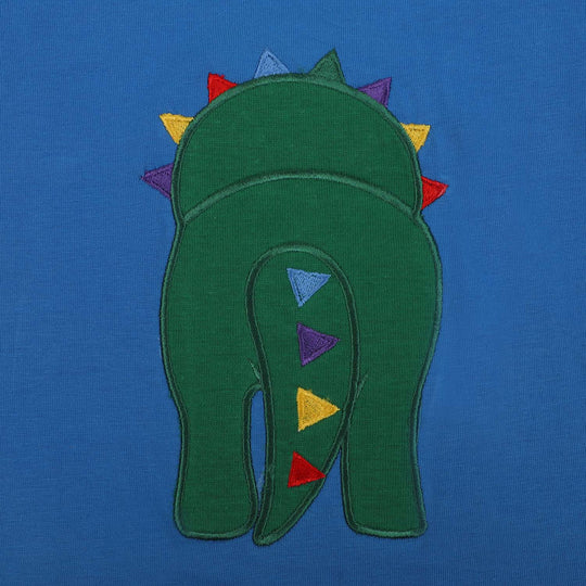 Infant Boys Cotton Round Neck T-Shirt Dino | Blue