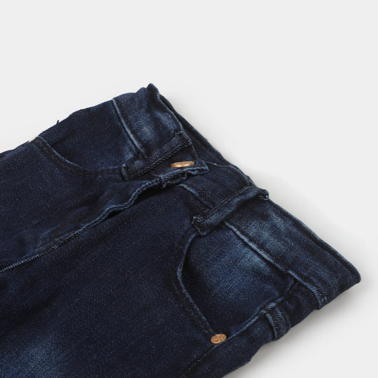 Infant Girls Denim Stretch Pant - DARK BLUE