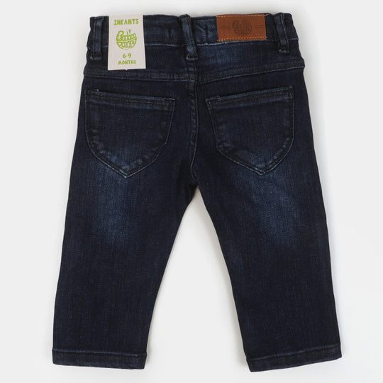 Infant Girls Denim Stretch Pant - DARK BLUE