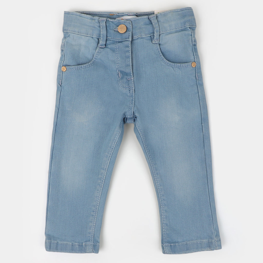 Infant Girls Pant Denim Basic - Ice Blue