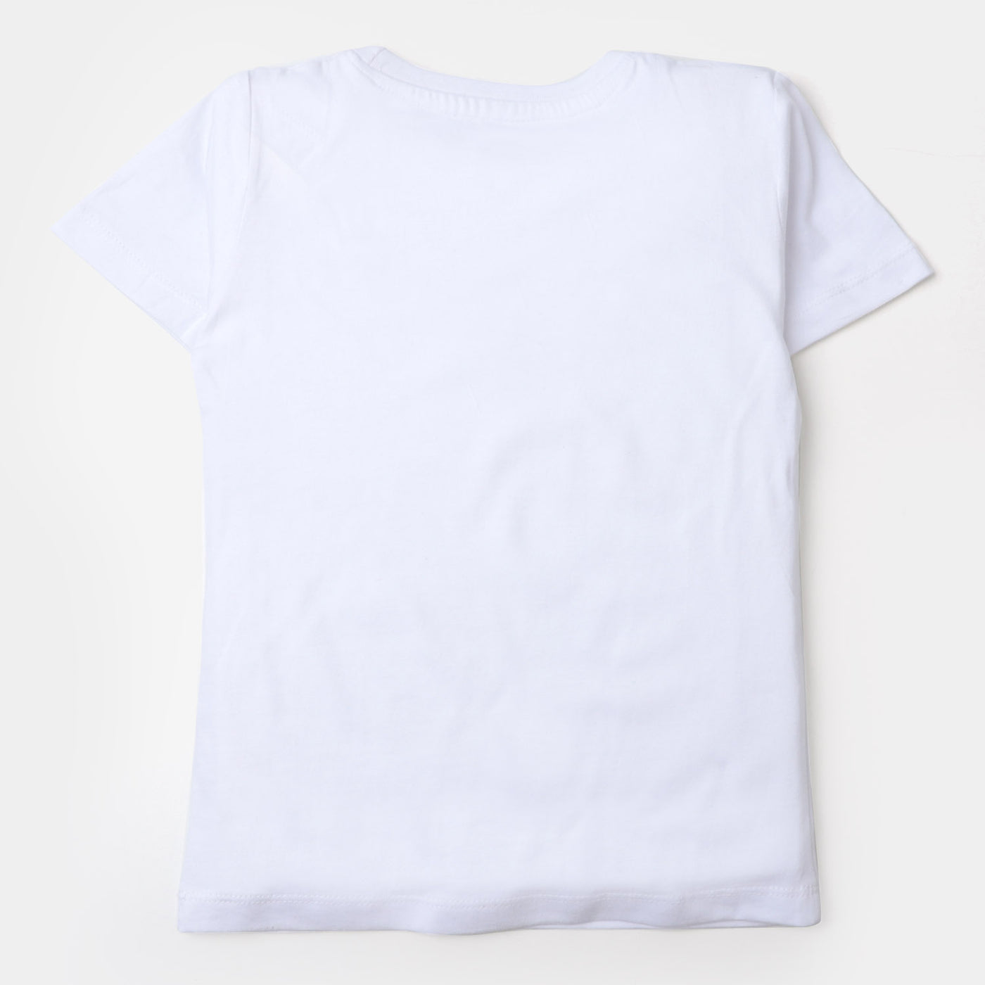Girls Cotton T-Shirt Character | White