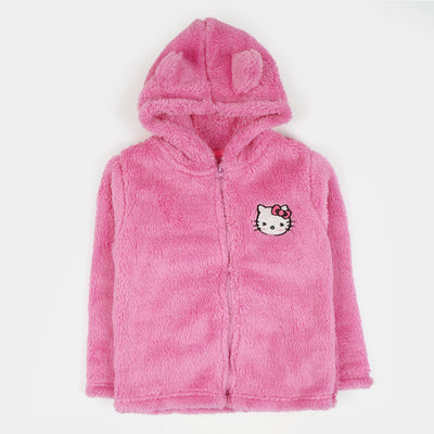 Girls Knitted Jacket Character - Pink