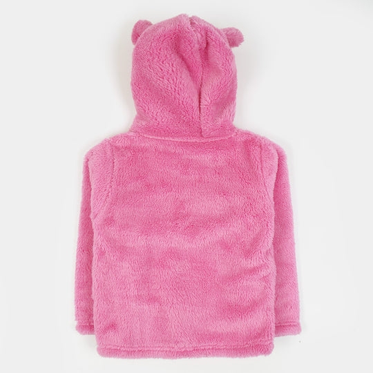 Girls Knitted Jacket Character - Pink