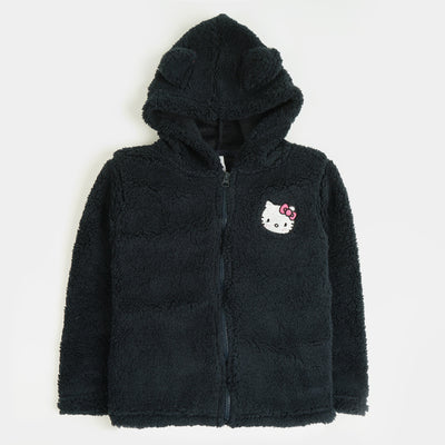 Girls Knitted Jacket Character - NAVY