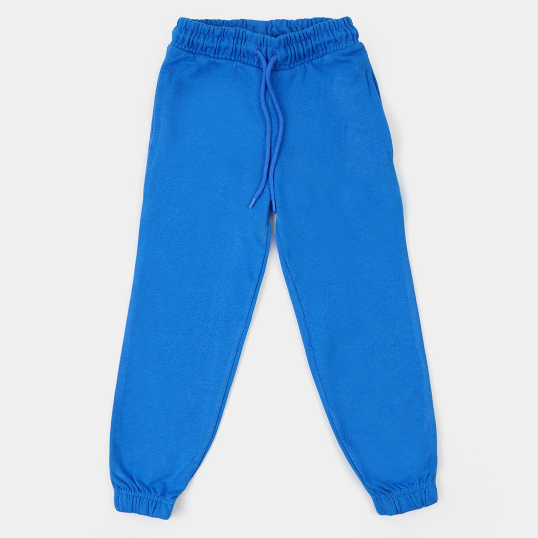 Boys Terry And Fleece Pajama Basic - Blue