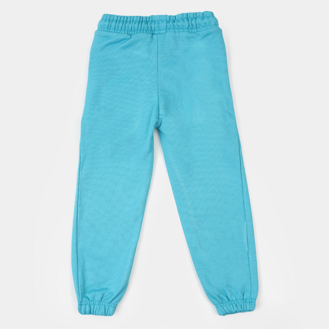 Boys Terry And Fleece Pajama Basic - Petrol Green