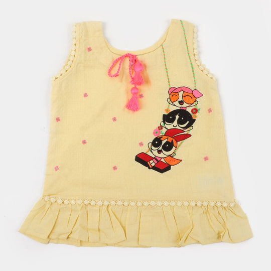 Girls Jacquard EMB Top Glory - Sky Blue