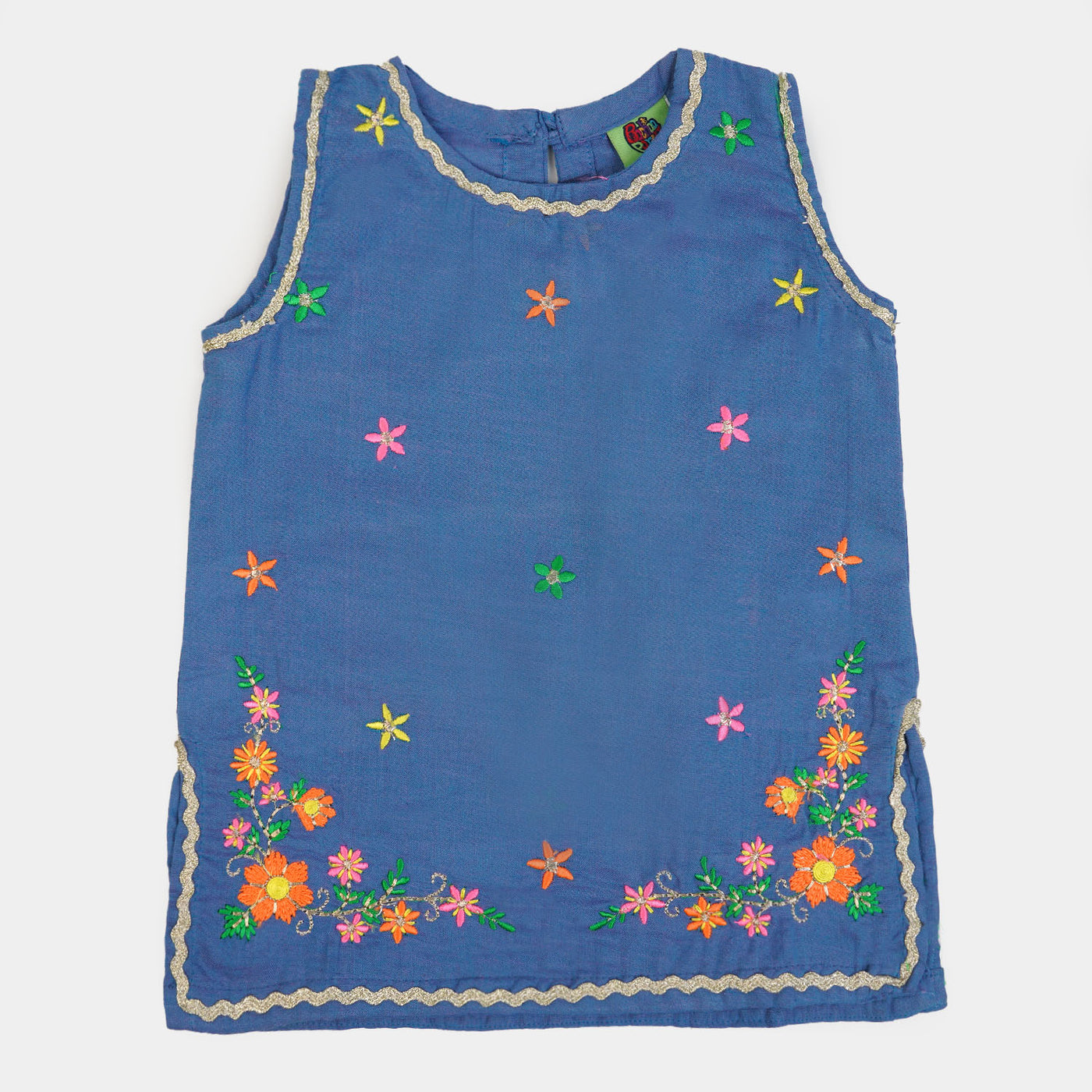 Infant Girls Embroidered Kurti Dreamy | Blue