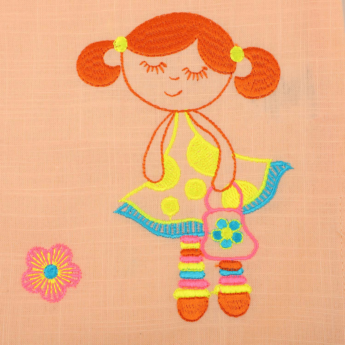 Infant Girls Cotton Embroidered Kurti Pretty Me - Peach