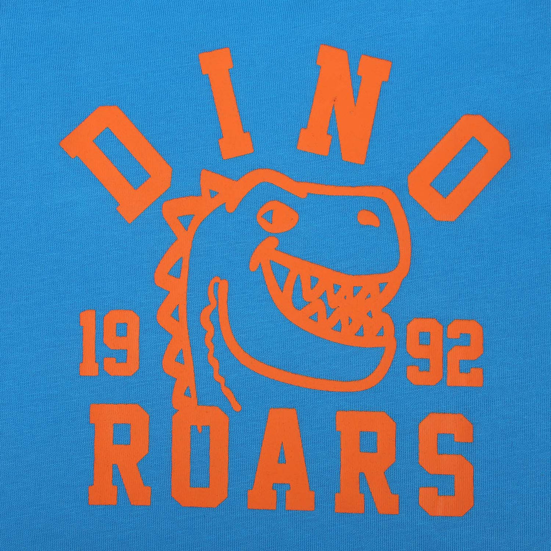 Infant Boys Cotton T-Shirt Dino Roars - Blue