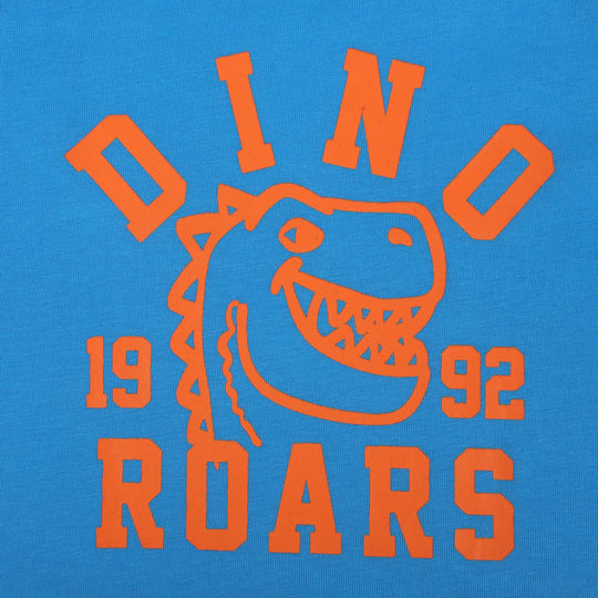 Infant Boys Cotton T-Shirt Dino Roars - Blue