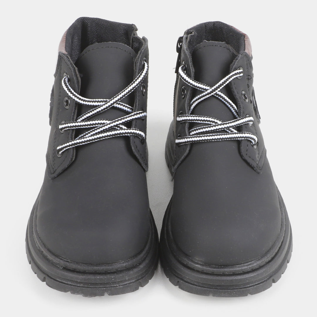 Boys Long Boots - BLACK