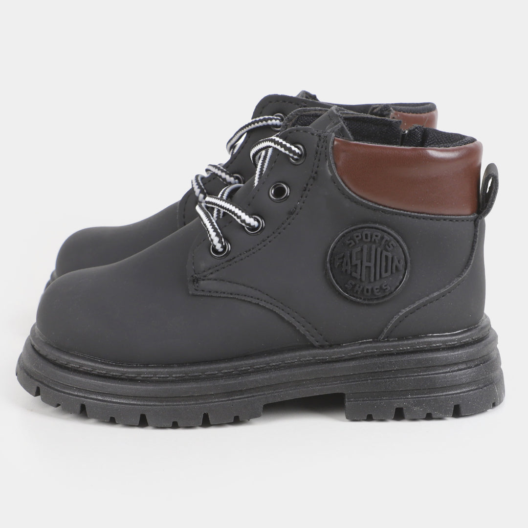 Boys Long Boots - BLACK