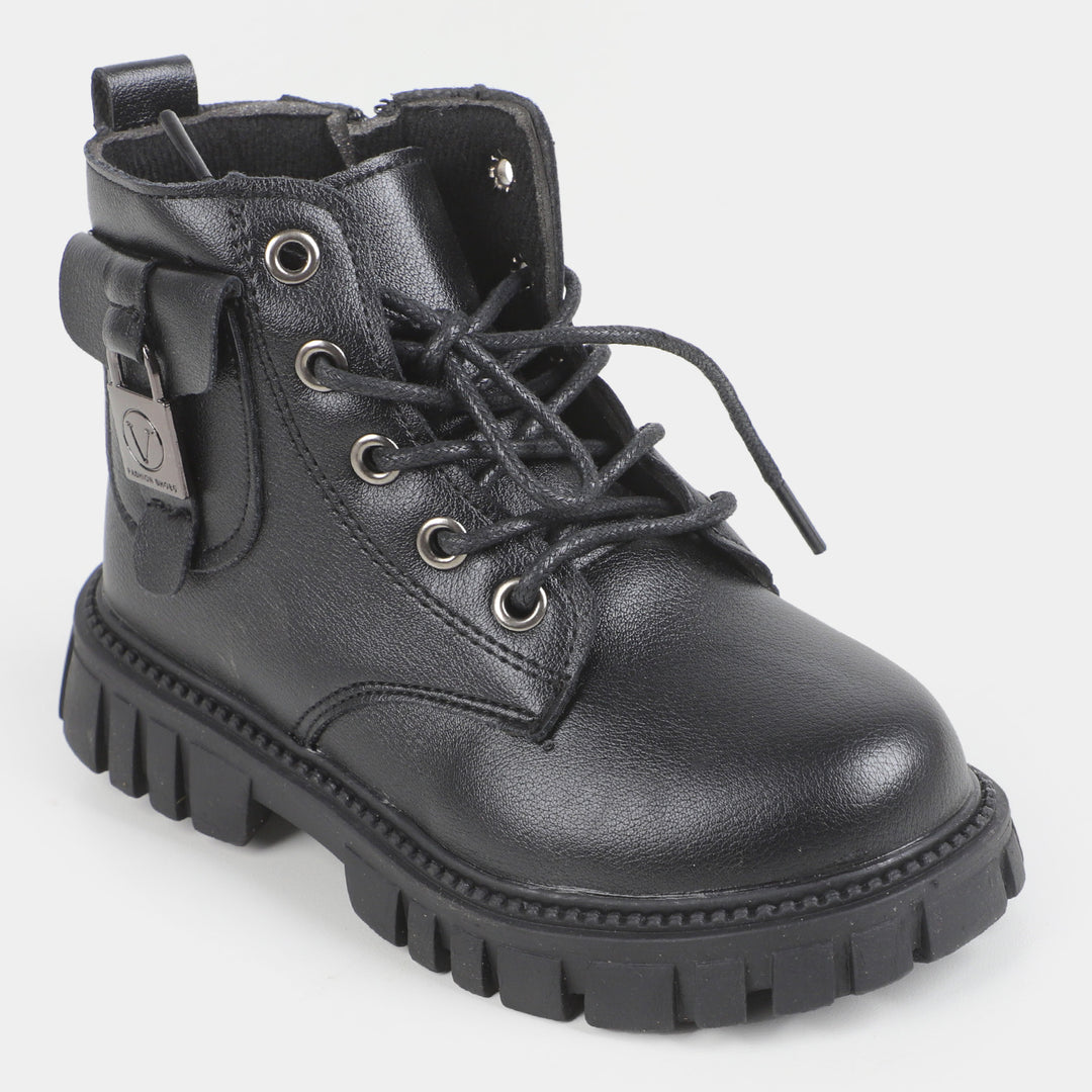 Boys Long Boots - BLACK