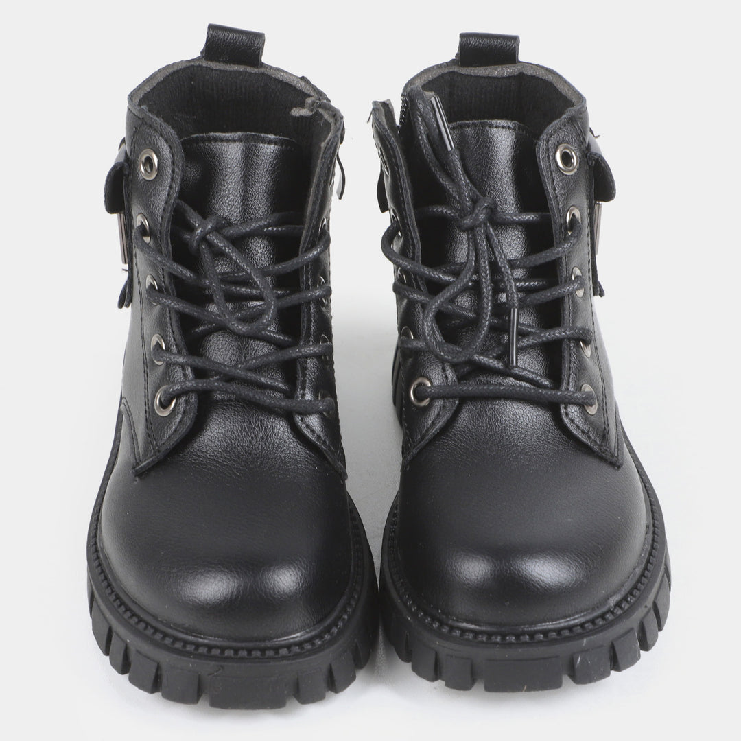 Boys Long Boots - BLACK