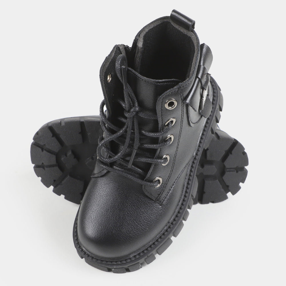 Boys Long Boots - BLACK