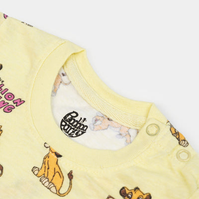 Infant Boys Cotton T-Shirt Lion King - Beige