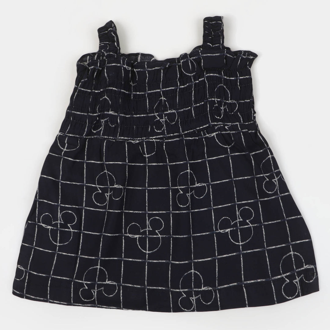Infant Girls Casual Frock Character- Blue