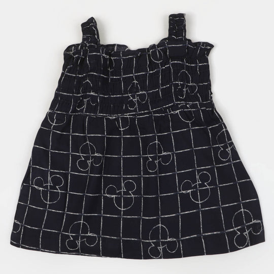 Infant Girls Casual Frock Character- Blue
