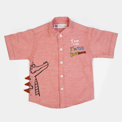 Infant Boys Cotton Casual Shirt Handsome - Pink