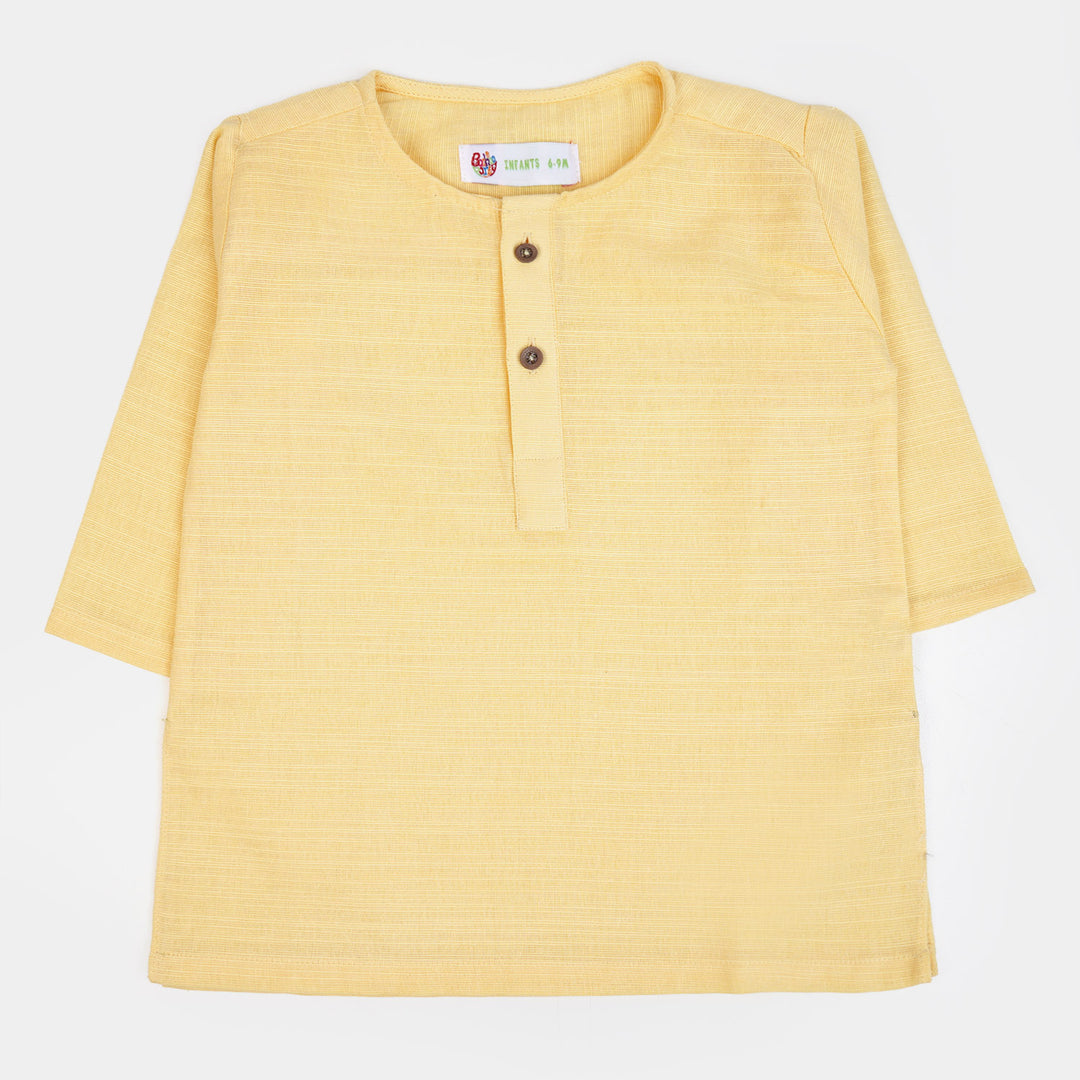 Infant Boys Basic Kurta | Golden Haze