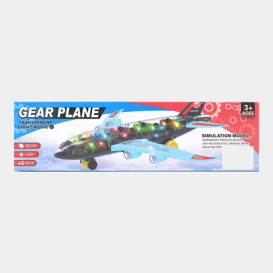 Gear Plane With Light & Music Toy