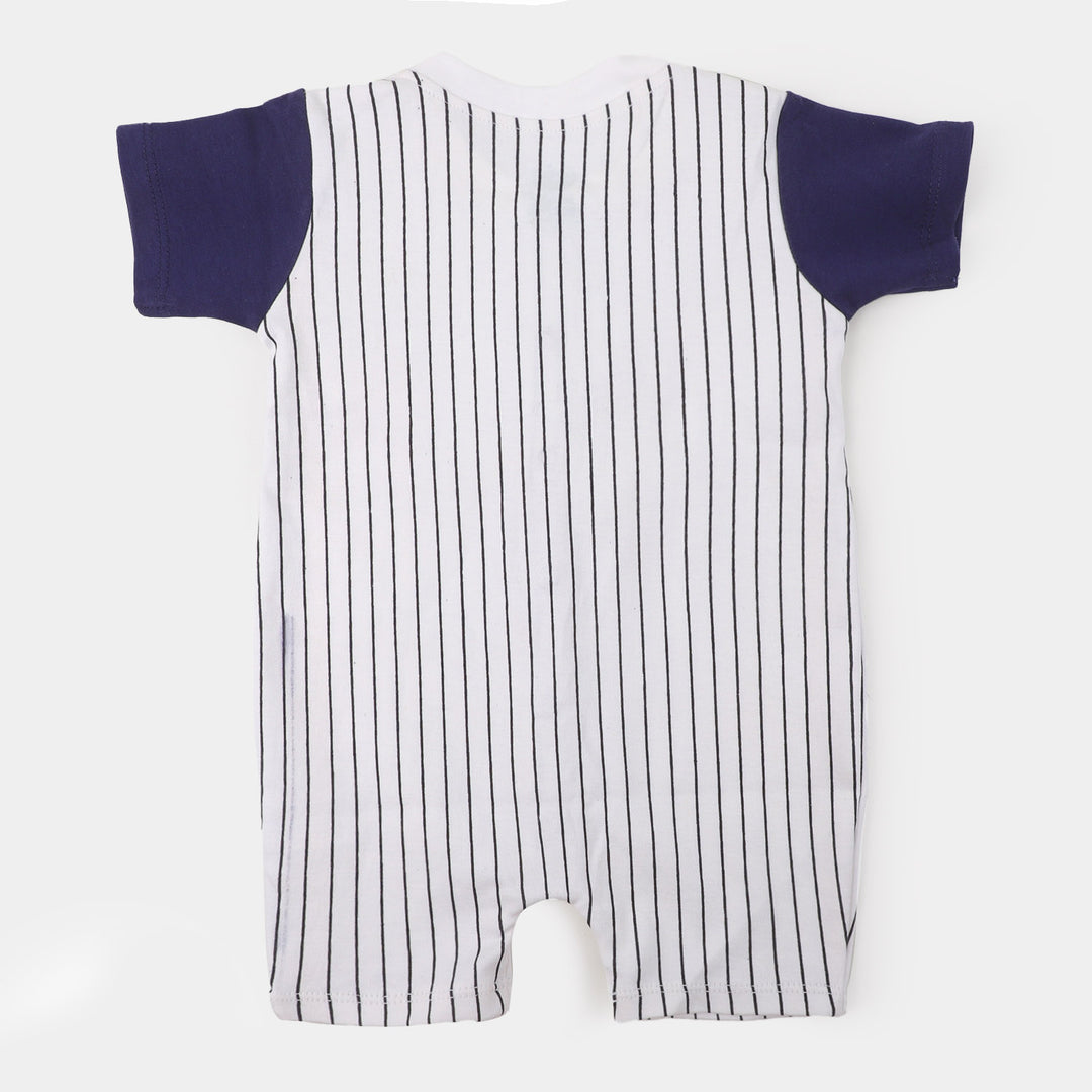 Infant Boys Knitted Romper Little All Star - White