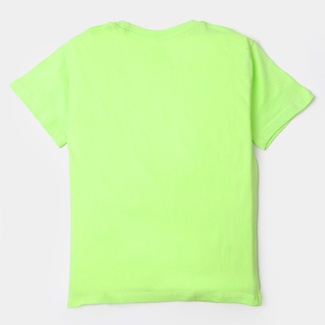 Boys Cotton T-Shirt Survival - Green