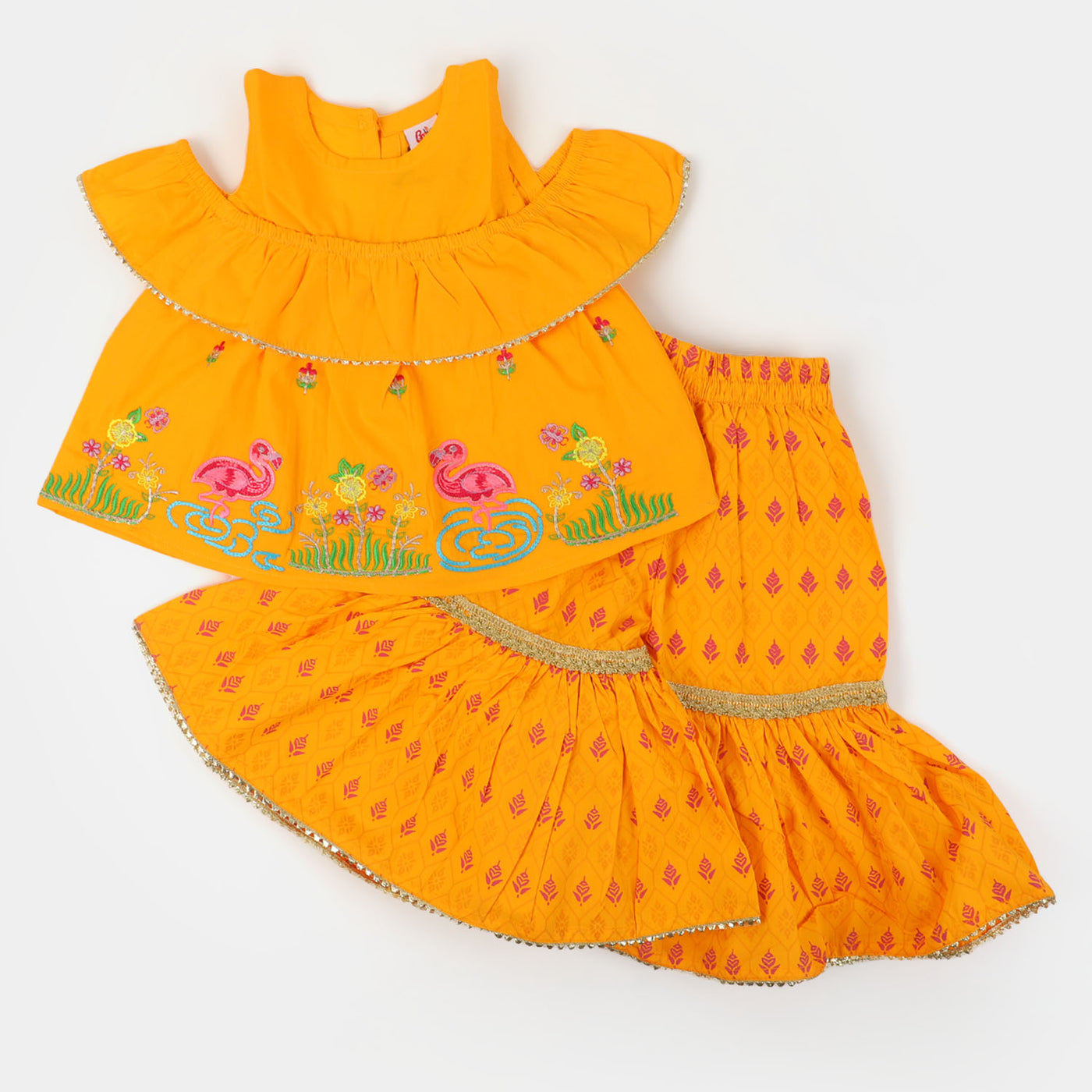Infant Girls Fancy Suit Blooming S2 - Citrus
