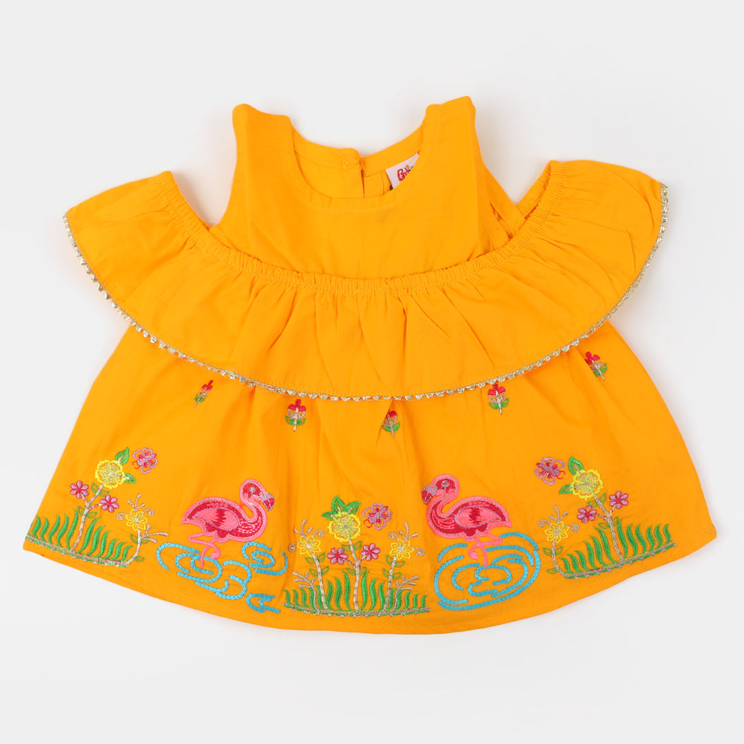 Infant Girls Fancy Suit Blooming S2 - Citrus