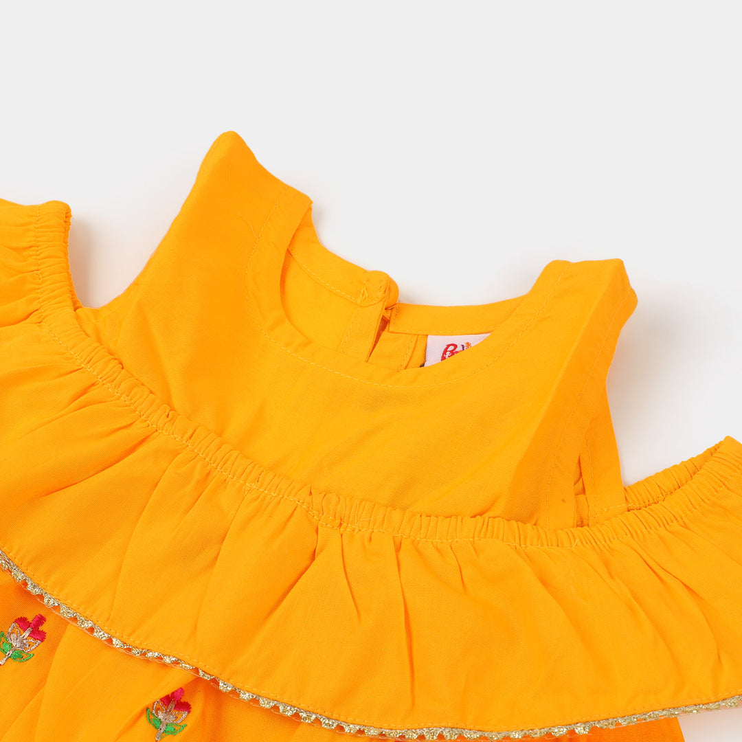 Infant Girls Fancy Suit Blooming S2 - Citrus