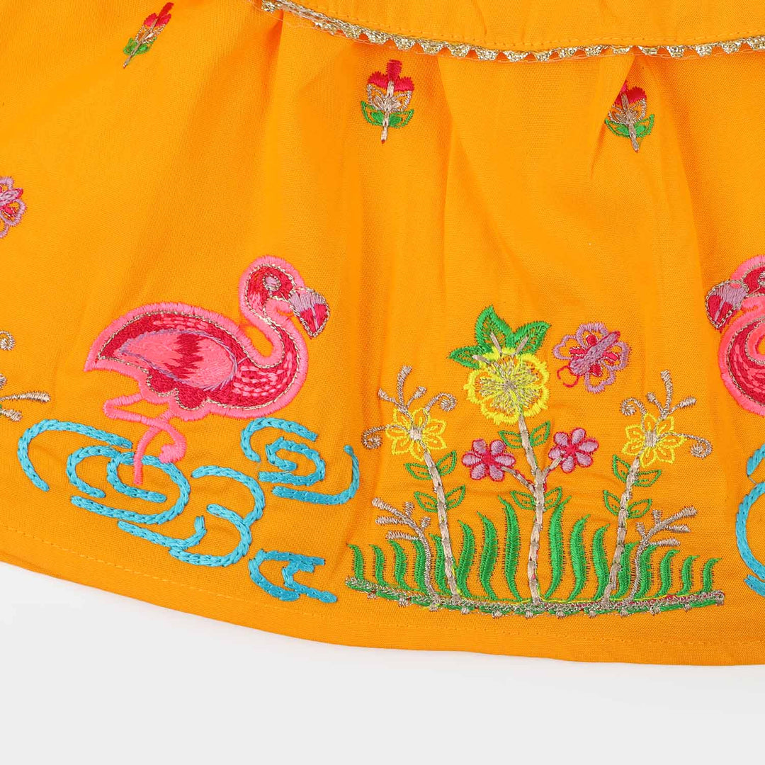 Infant Girls Fancy Suit Blooming S2 - Citrus