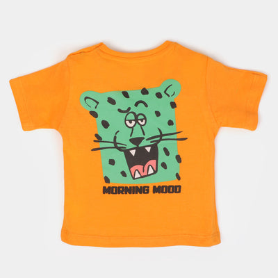 Infant Boys Cotton T-Shirt Morning Mood - Orange