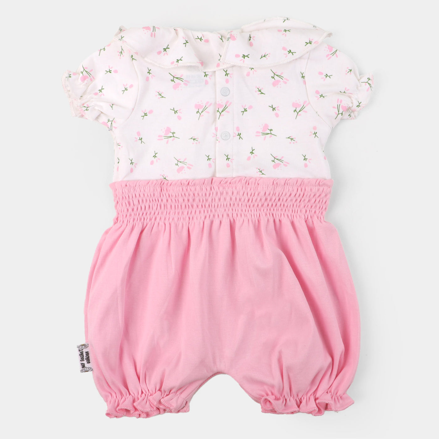 Infant Girls Knitted Romper Floral - Pink