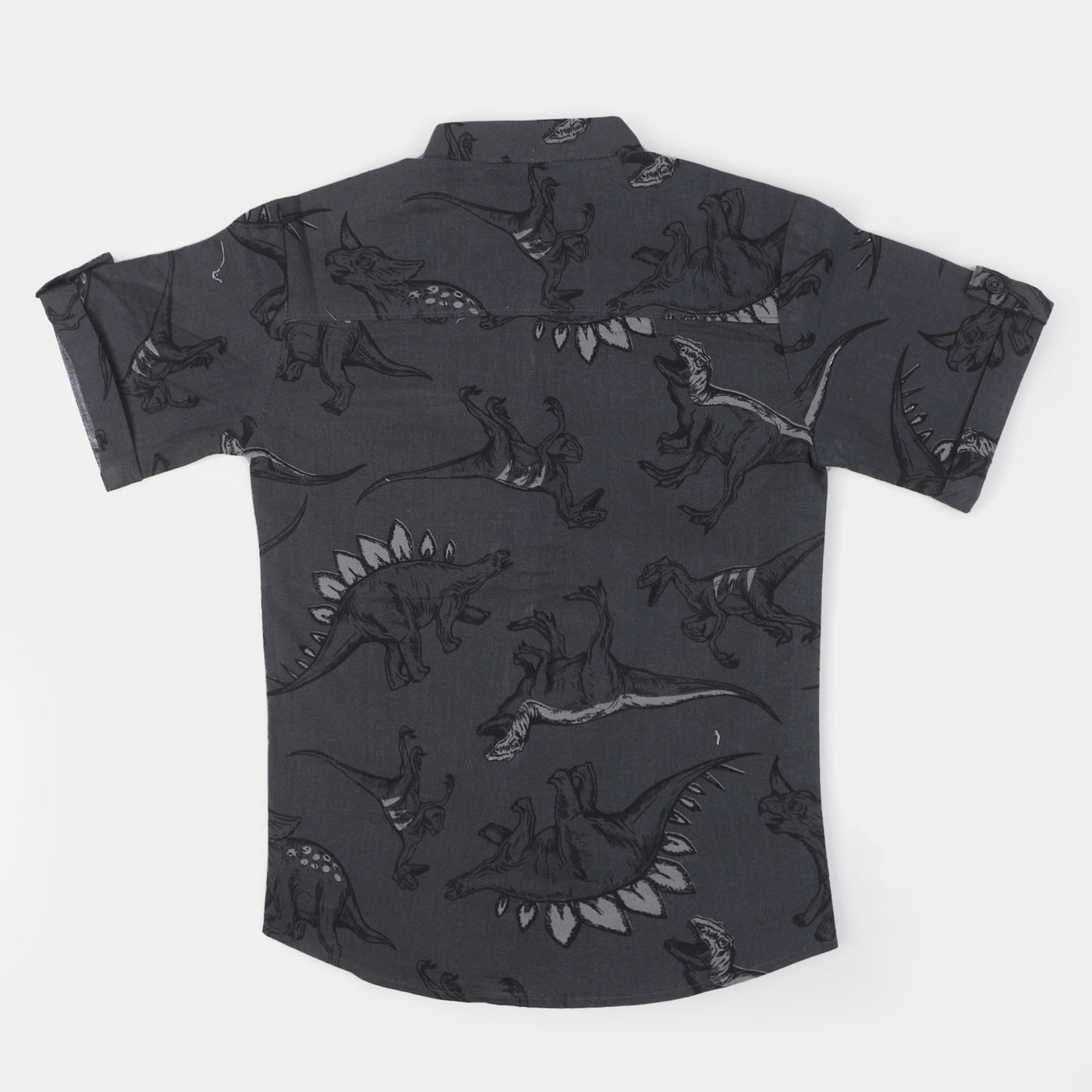 Boys Cotton Casual Shirt Dinosaurs | Grey