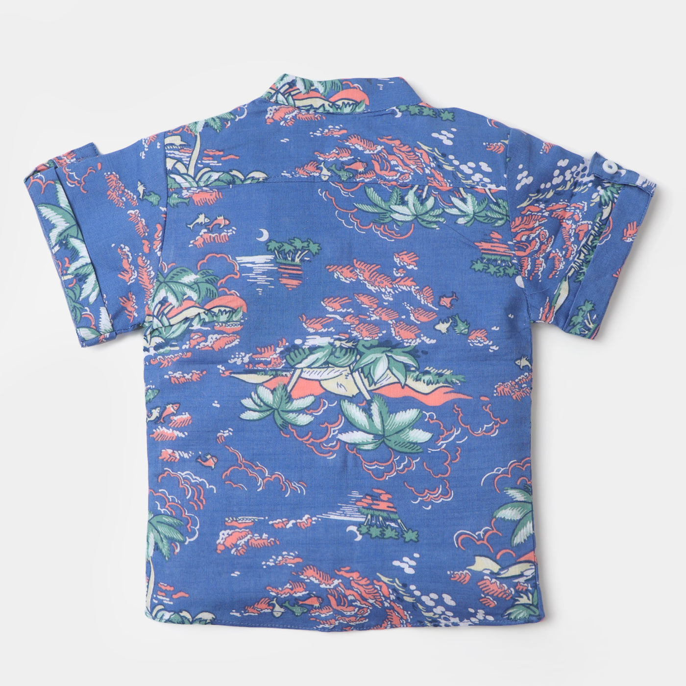 Infant Boys Cotton Casual Shirt Tropical | Blue