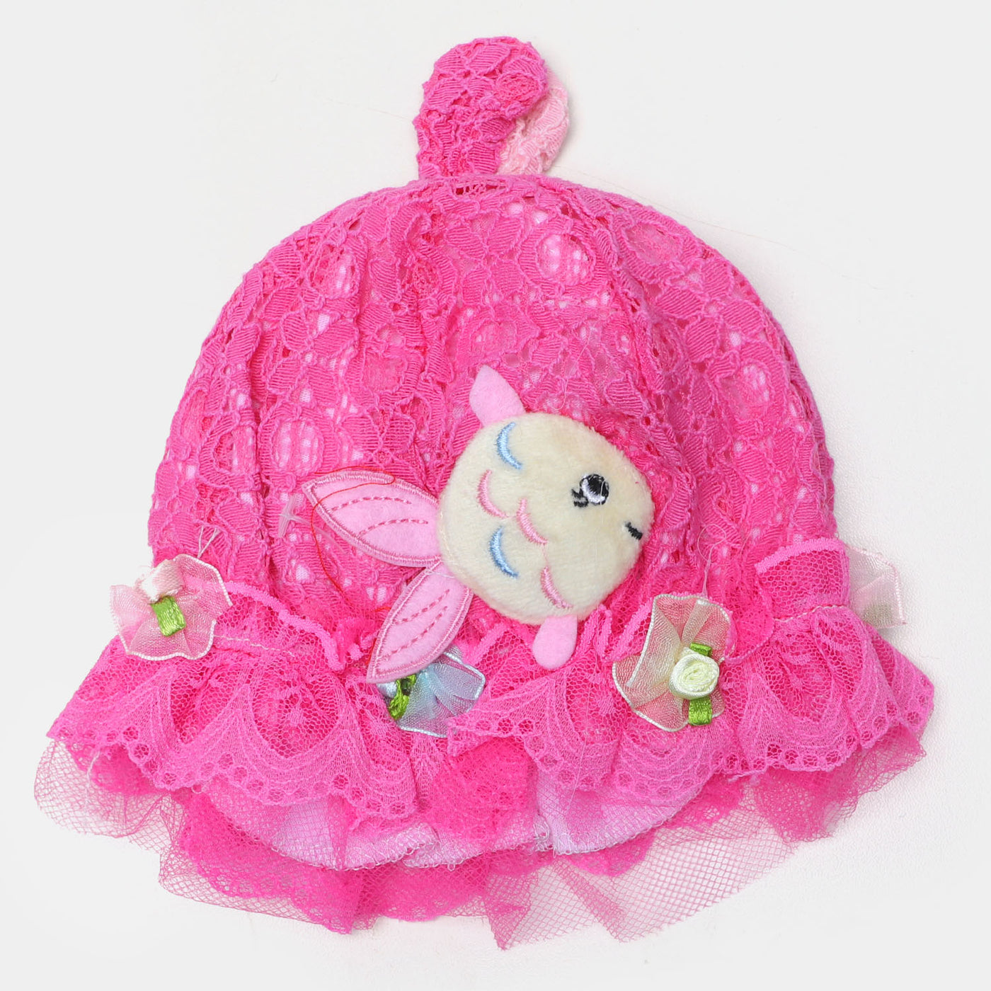 Winter Fancy Fish Cap/Hat Pink | 6M+