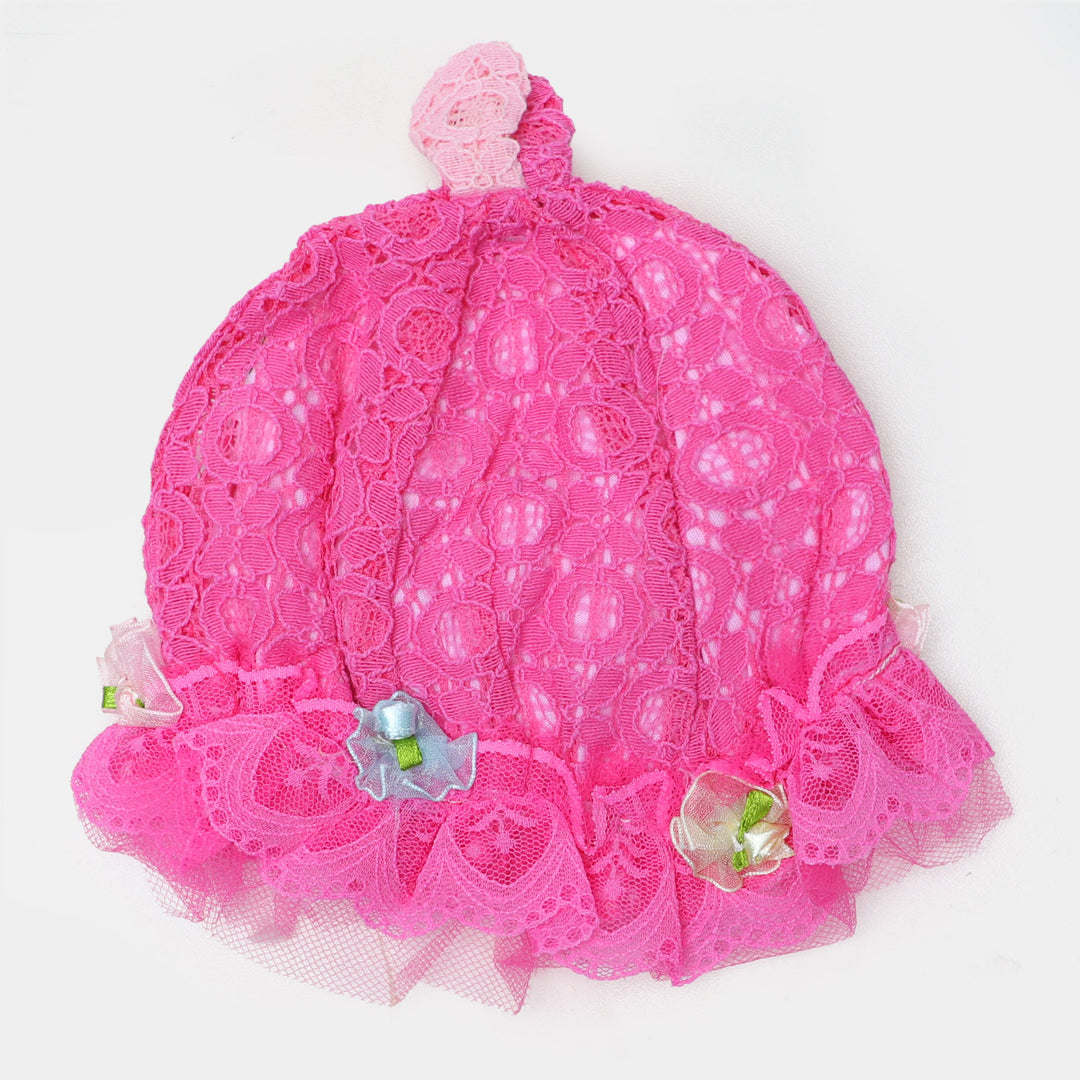 Winter Fancy Fish Cap/Hat Pink | 6M+