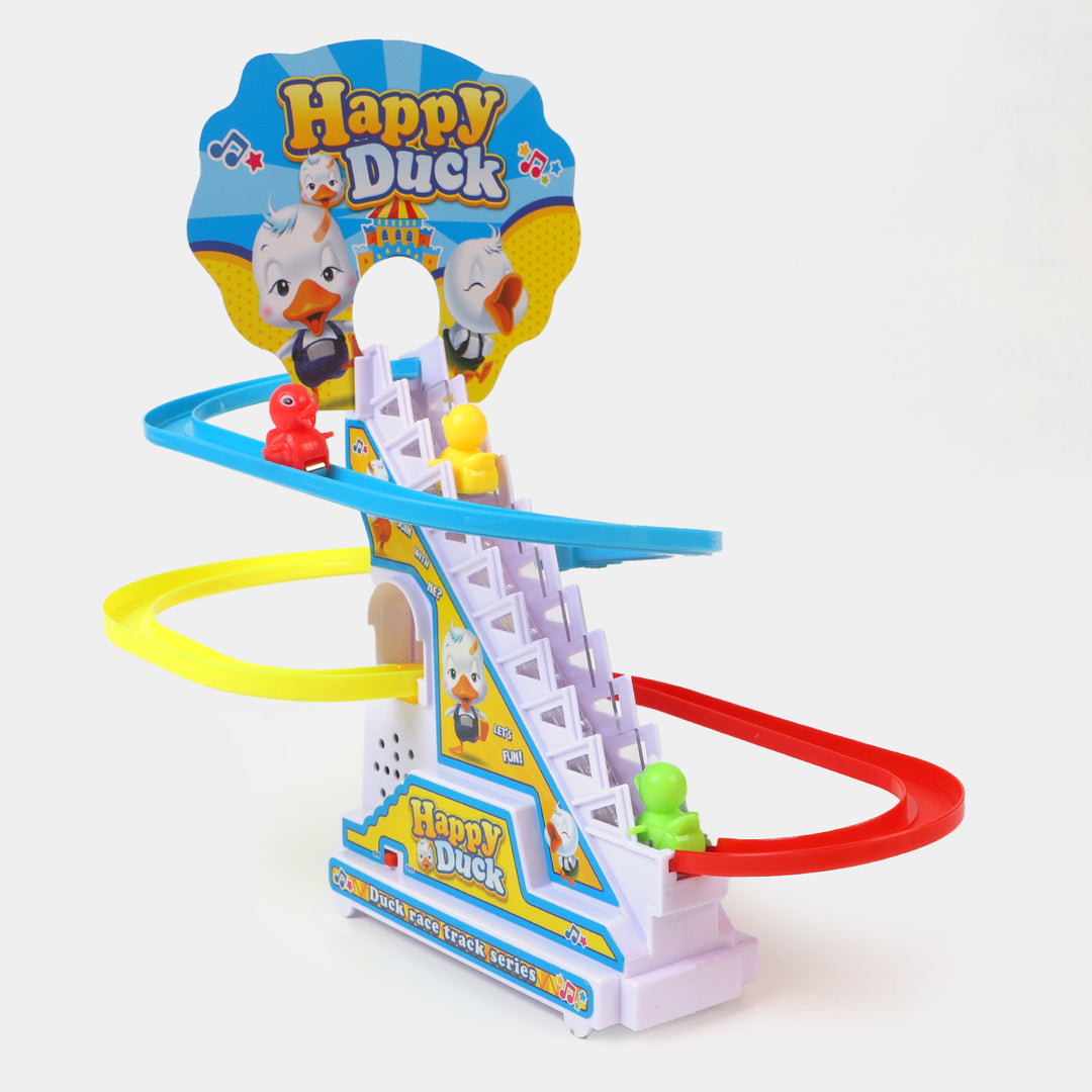 Electronic Music Funny Climbing Stairs Runway Cartoon Toy Set