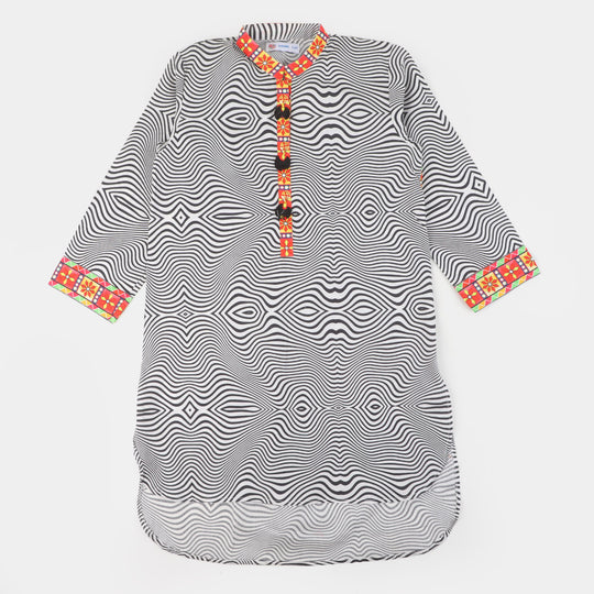 Teens Girls Cotton Digital Print Kurti Suit Me - Multi