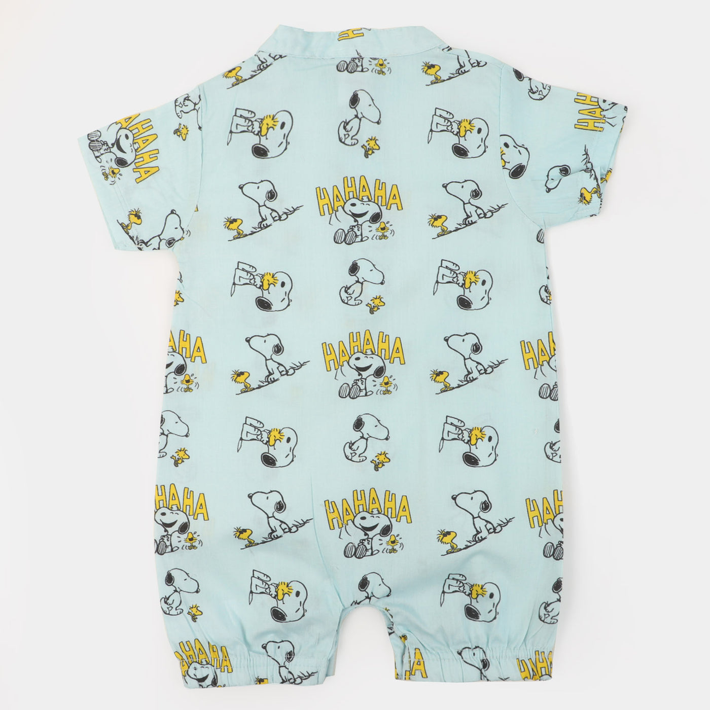 Infant Boys Woven Romper Character - LT.Blue