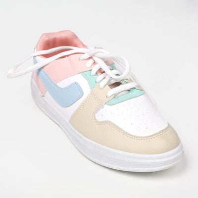 Teens Girls Sneakers Shoes SK IS-2 - Beige/White