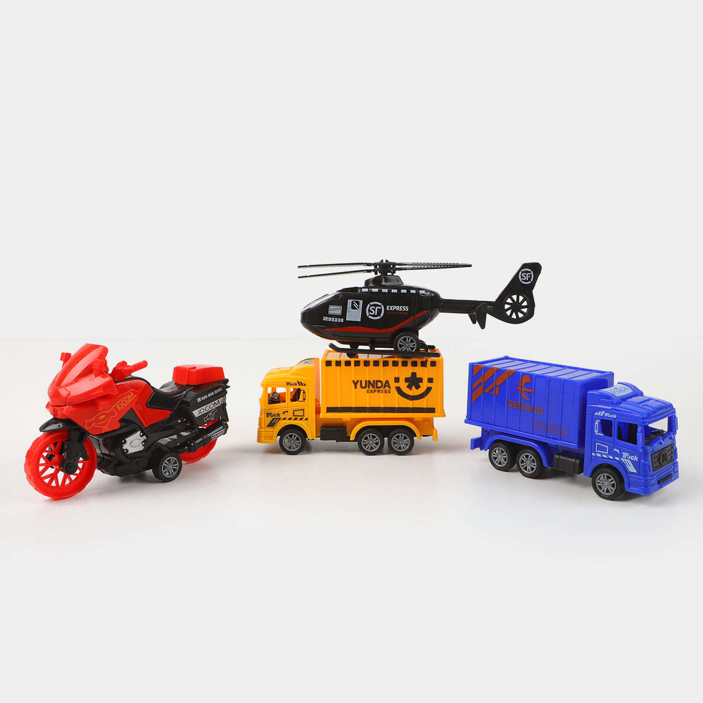 Pullback Container With Vehicles 4PCs For Kids