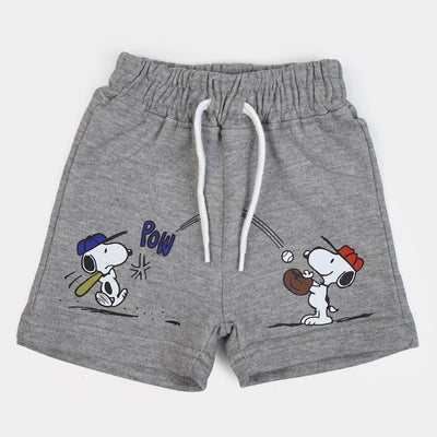 Infant Boys Cotton Terry Short - Grey